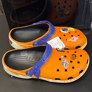 Crocs Dragonball Goku Orange and Purple Clog Shoes - Crocs-style Comfort